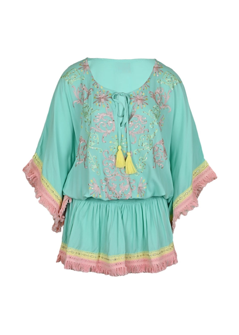 Sejla Short Dress Aqua
