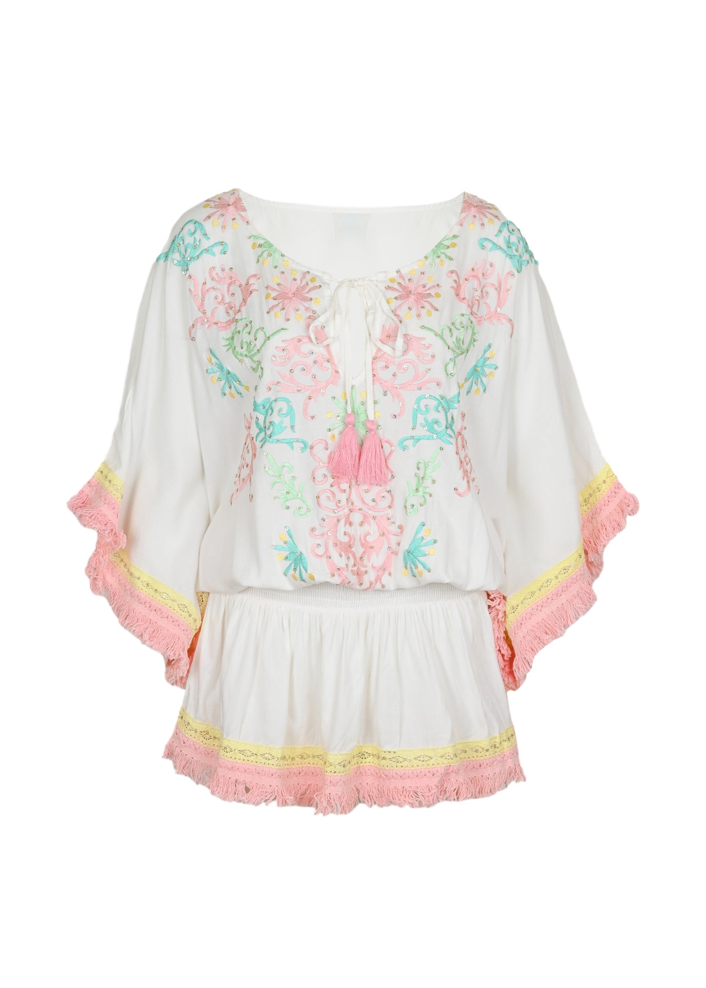 Load image into Gallery viewer, Sejla Short Dress White - ONE SIZE - Dress
