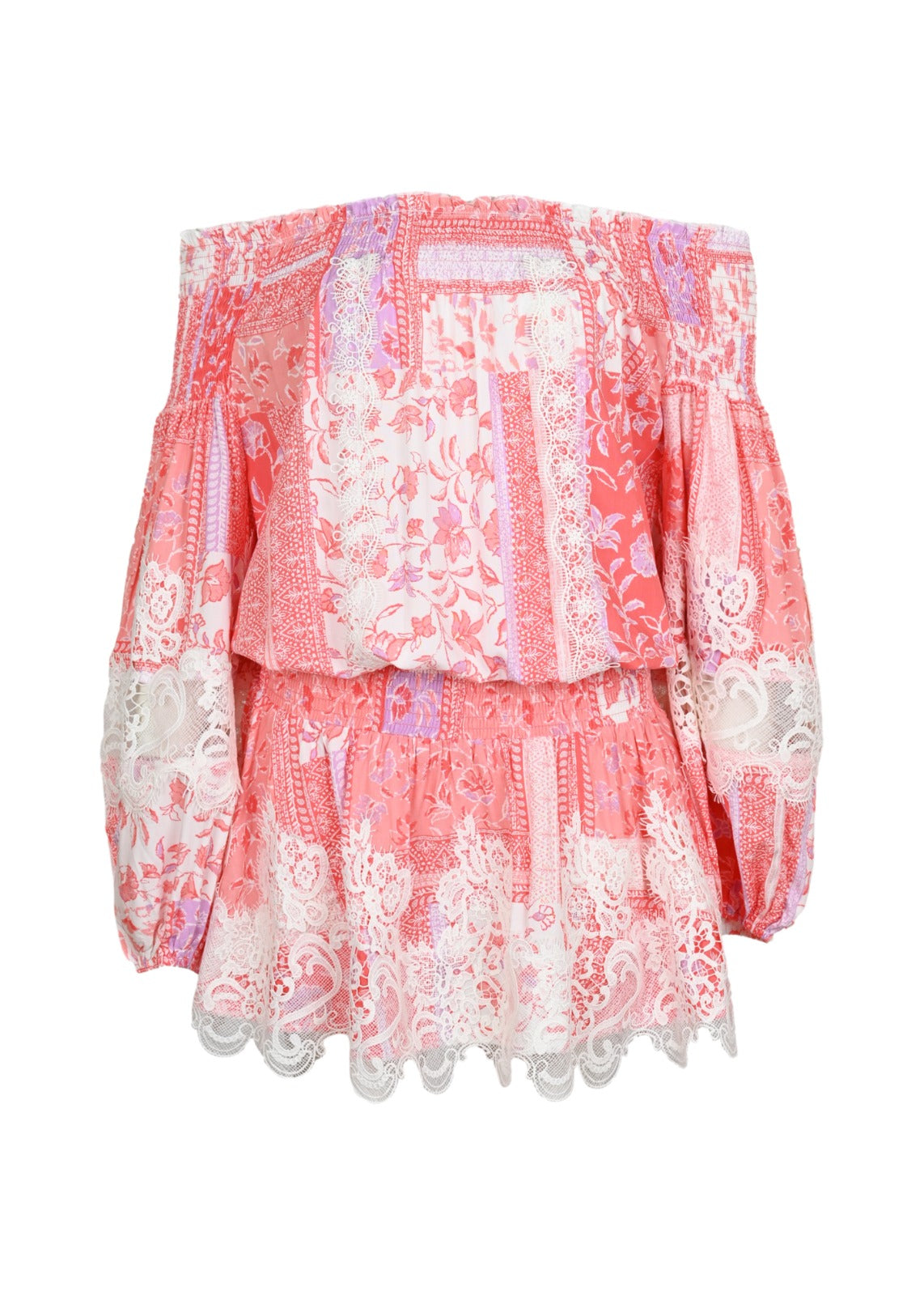 Load image into Gallery viewer, Shania Short Dress Multi Pink - ONE SIZE - Dress
