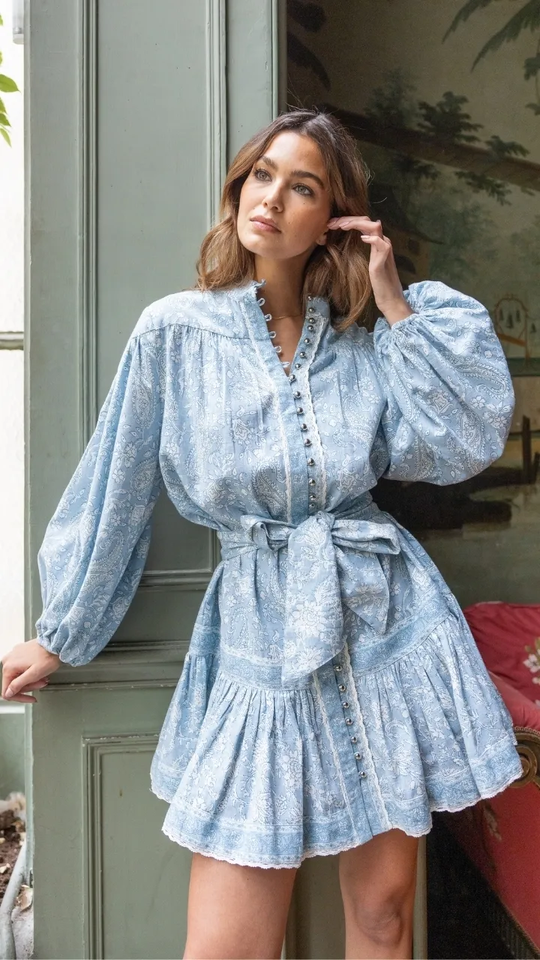 Clemence Short Dress Light Blue - ONE SIZE - Dress