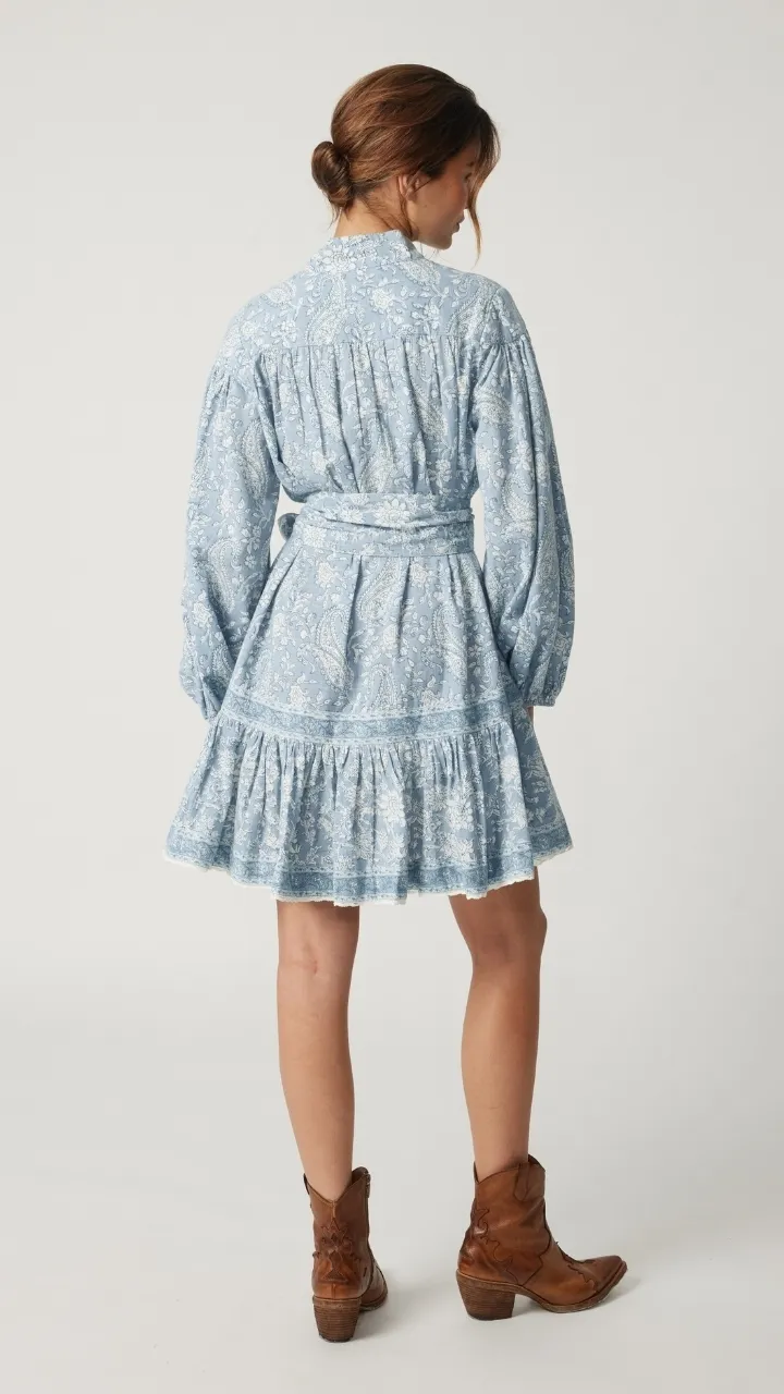Load image into Gallery viewer, Clemence Short Dress Light Blue - ONE SIZE - Dress

