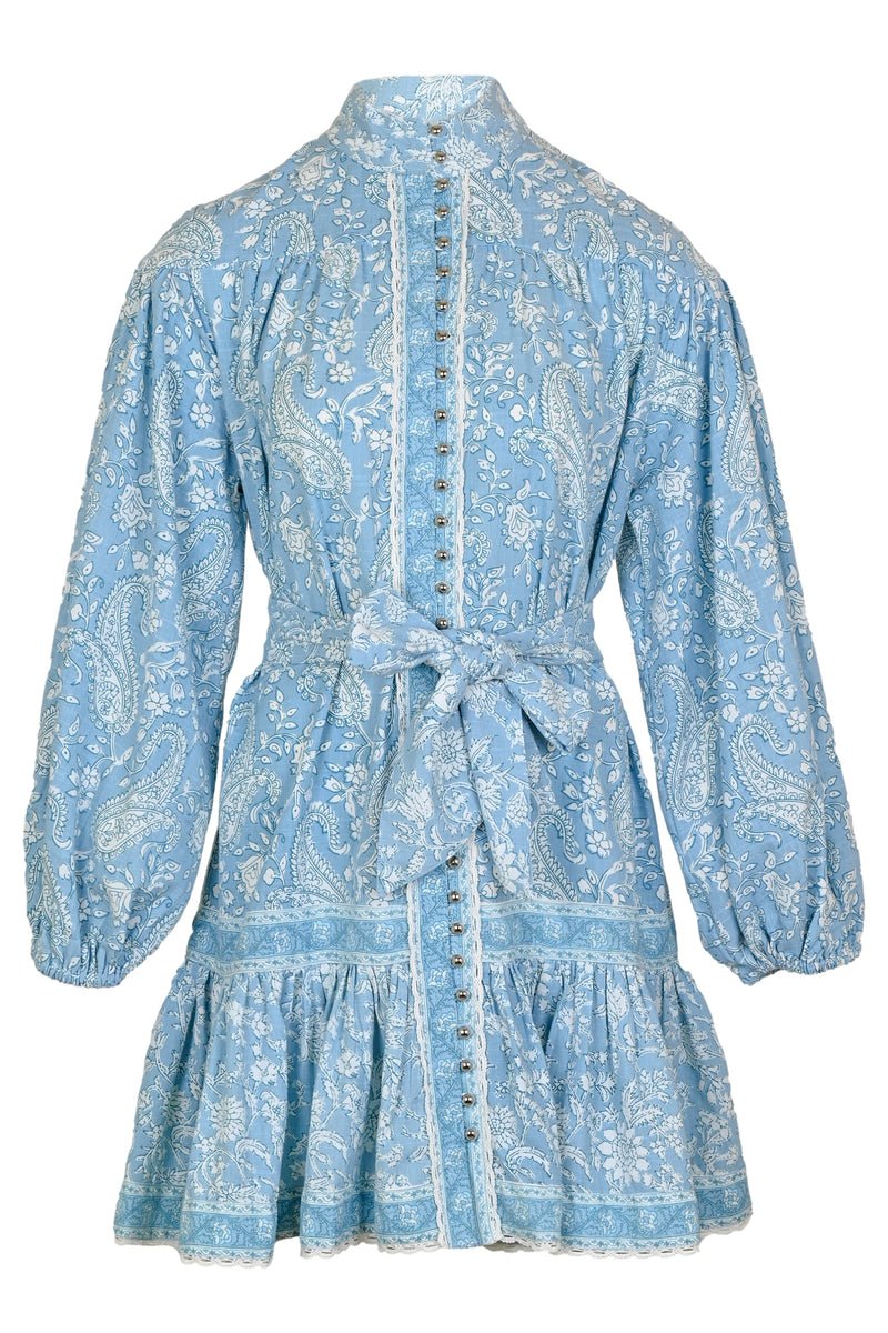 Clemence Short Dress Light Blue
