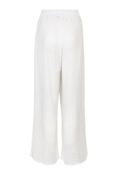 Classic Trouser in Lame Viscose White