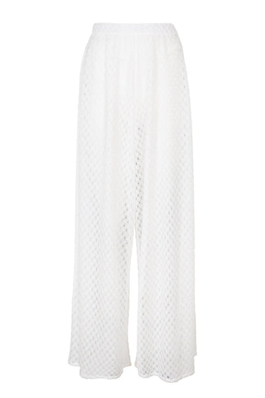 Classic Trouser in Lame Viscose White