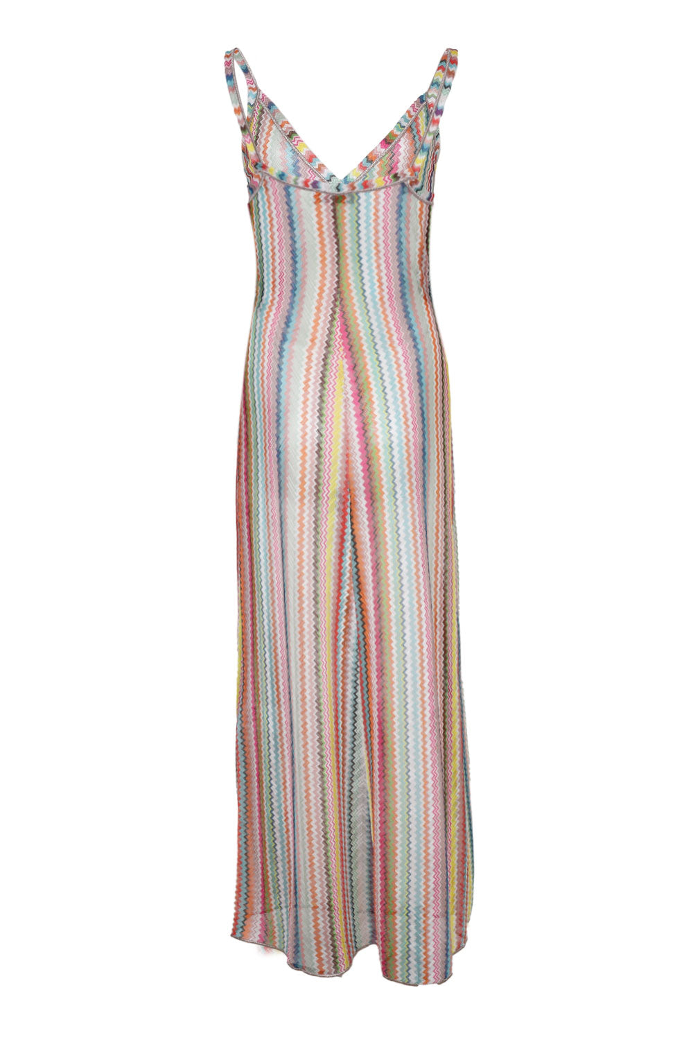 Load image into Gallery viewer, Long Cover-up in Viscose with Zigzag Pattern Multicolor
