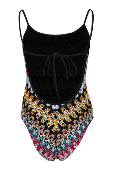 One Piece Swimsuit In Lame Viscose Lace