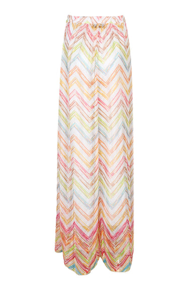 Printed Tulle Cover Up Palazzo Trousers