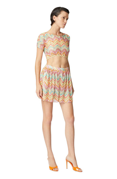 Printed Tulle Cover Up Shorts