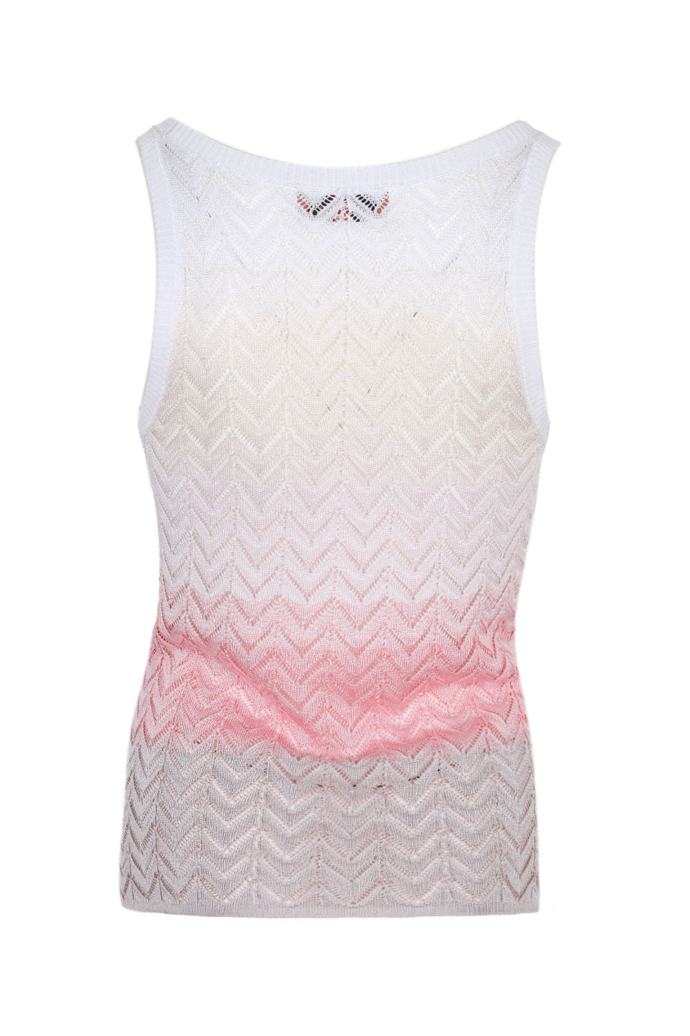 Load image into Gallery viewer, Shaded Chevron Viscose Tank Top Beige/Pink/Creamy
