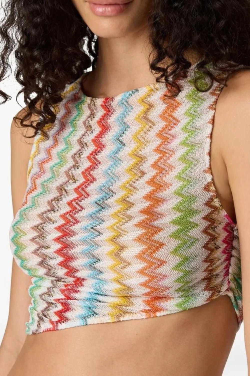 Load image into Gallery viewer, Viscose Lame Blend Tank Top Multicolor

