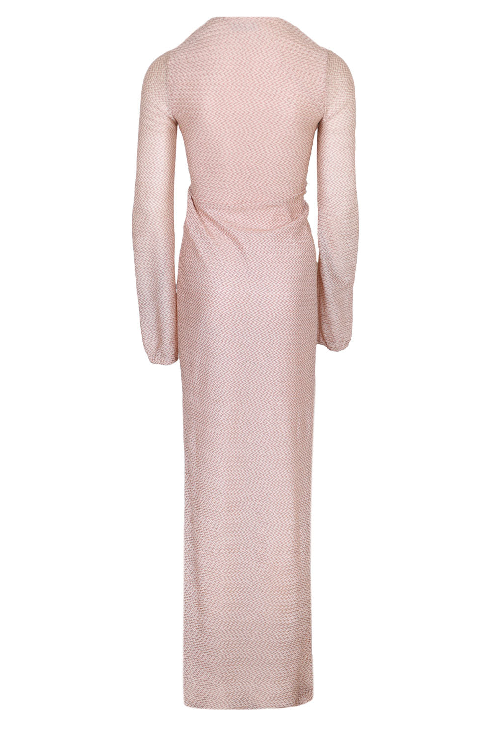 Load image into Gallery viewer, Wrap Around Long Dress In Rose Gold
