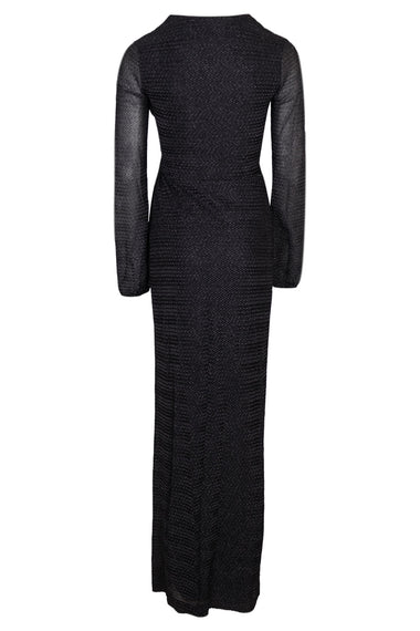 Wrap Around Long Dress In Black