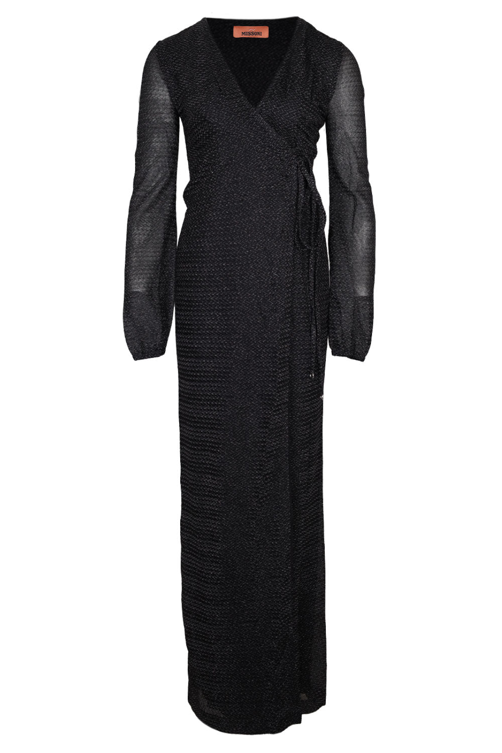 Load image into Gallery viewer, Wrap Around Long Dress In Black
