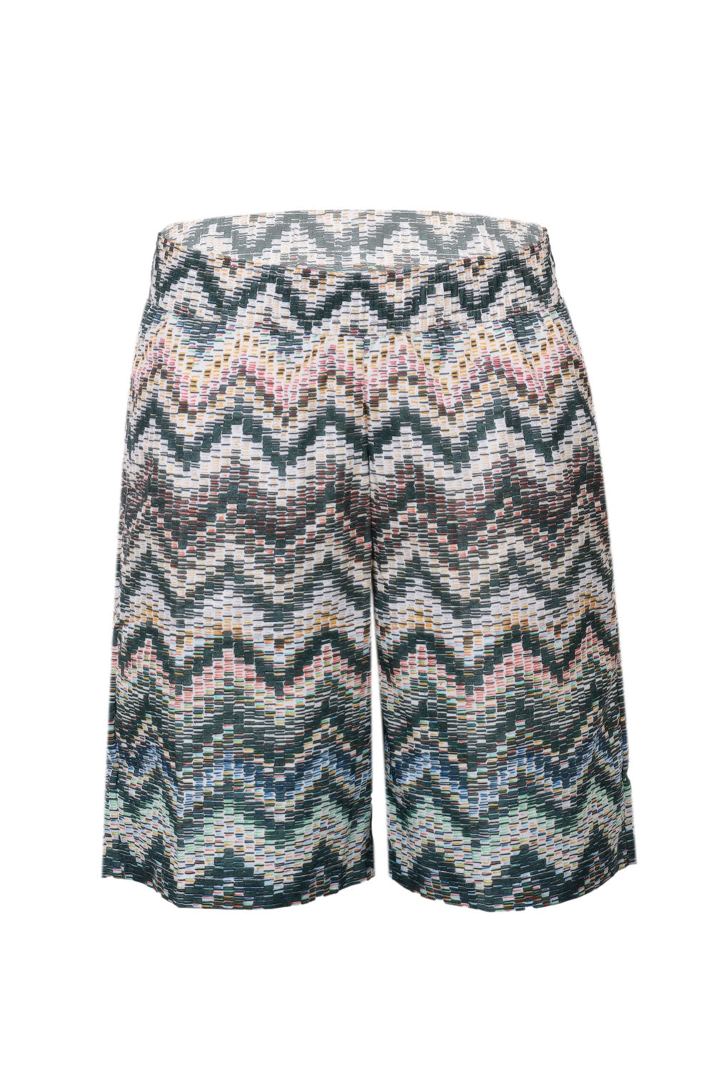 Load image into Gallery viewer, Boys Green Zigzag Swim Shorts
