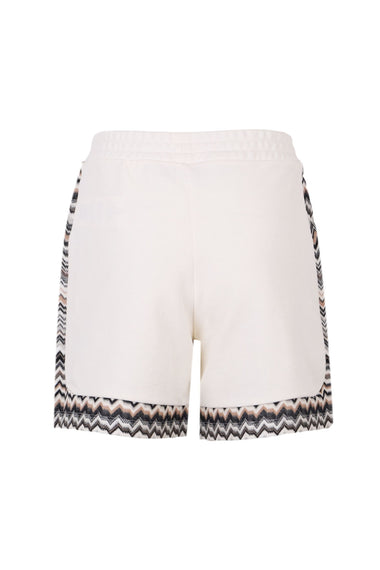 Boys Ivory Fleece Zig Zag Shorts