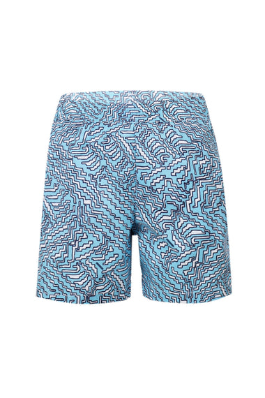 Boys Light Blue White Swim Shorts