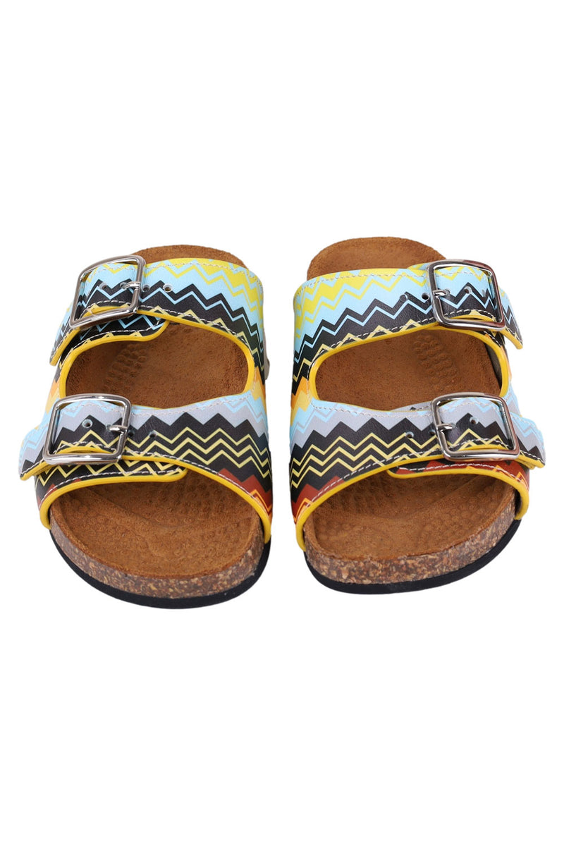 Boys Slider In Multicolour Zig Zag Print