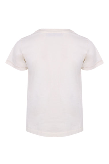 Boys Zigzag Logo Ivory Top