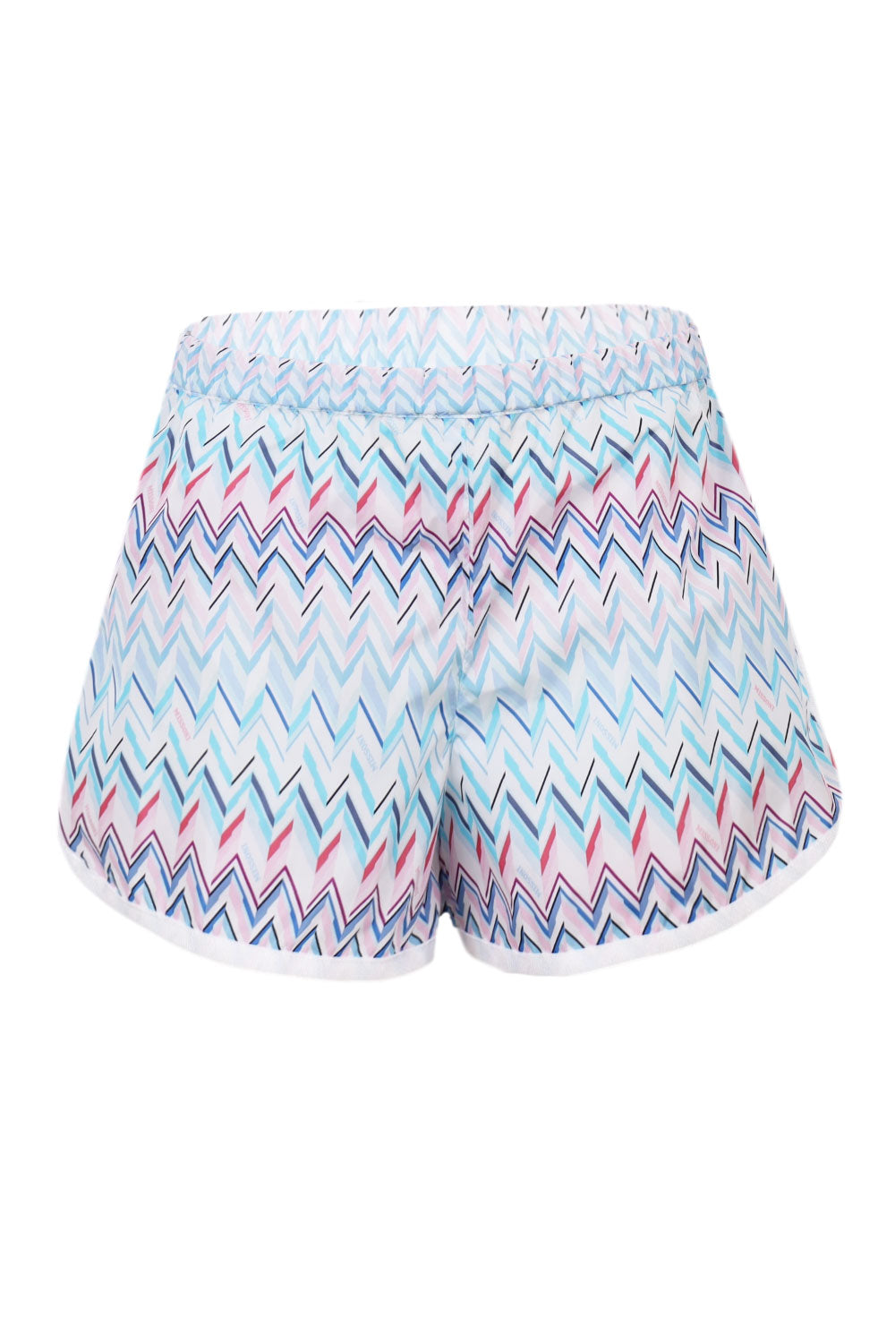 Load image into Gallery viewer, Girls Blue Pink Zig Zag Pattern Shorts
