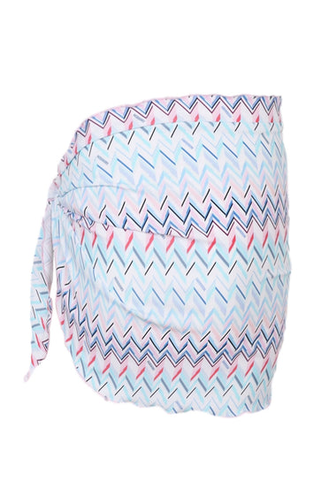 Girls Blue Pink Zigzag Pattern Sarong