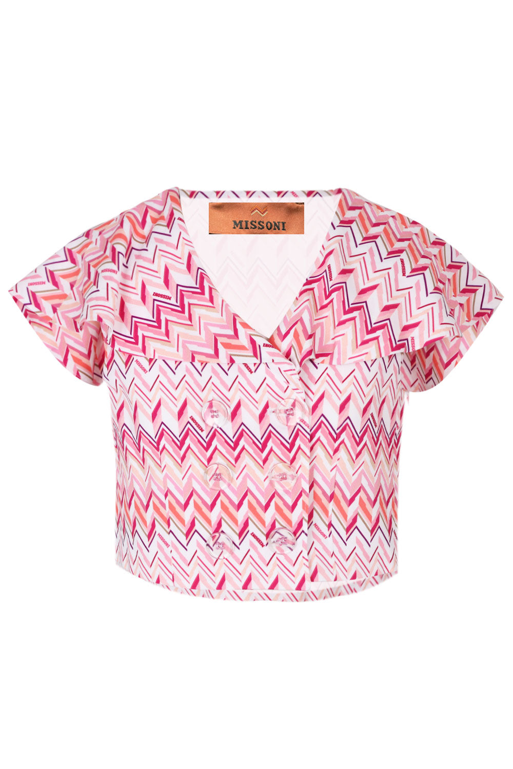 Load image into Gallery viewer, Girls Fuchsia Ivory Zig Zag Pattern Suit Jacket
