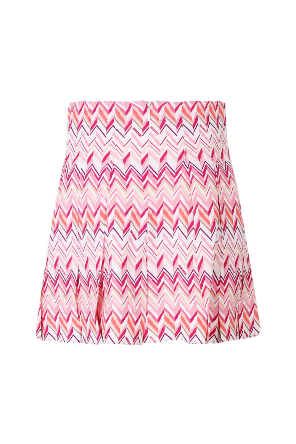 Girls Ivory Fuchsia Zigzag Skirt