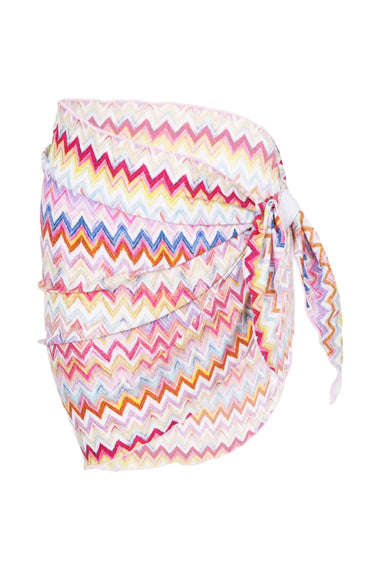 Girls Multi Color Zigzag Pattern Sarong