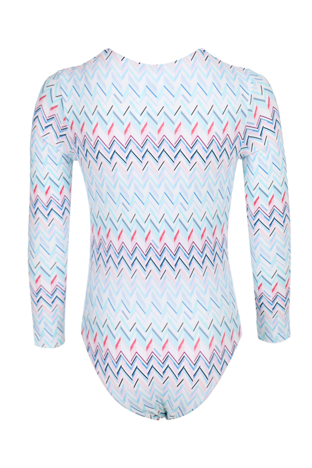 Load image into Gallery viewer, Girls Blue Zigzag Pattern Swimsuit
