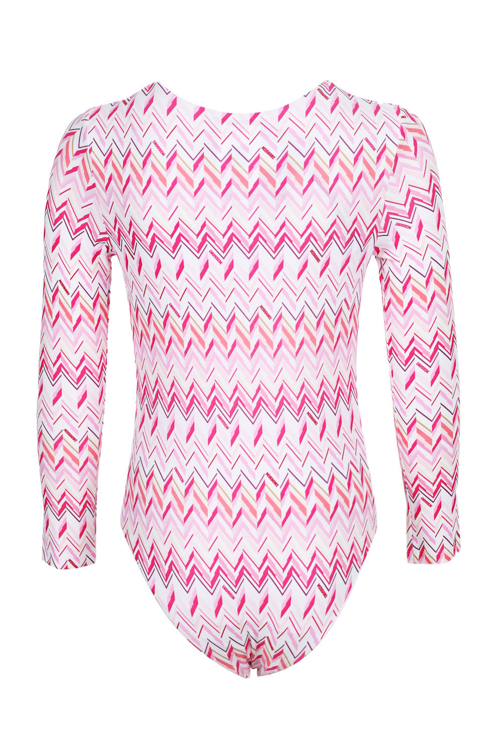 Load image into Gallery viewer, Girls Fuchsia Zigzag Pattern Swimsuit
