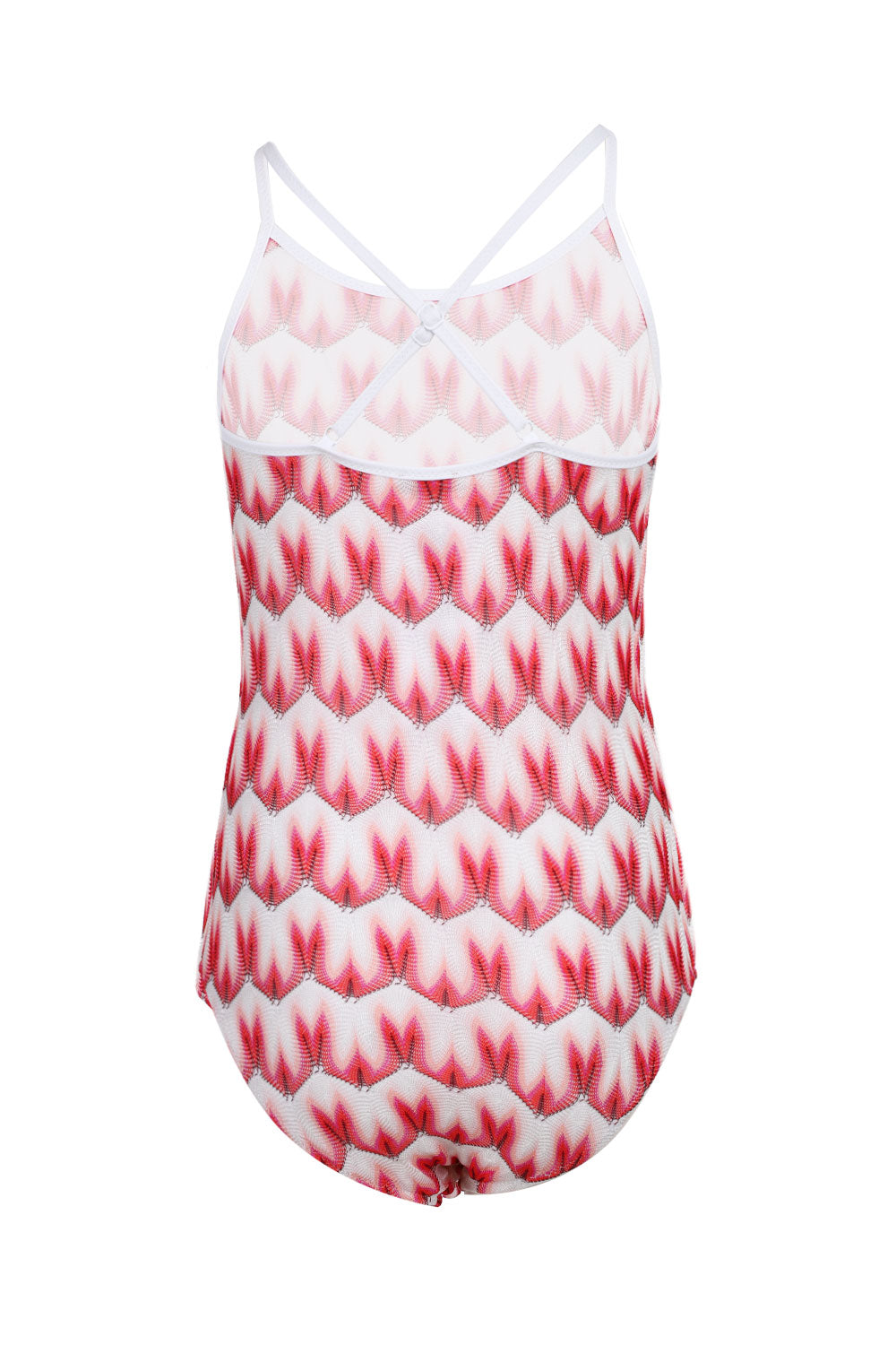Load image into Gallery viewer, Girls Knit Fabric Fuchsia Swimsuit
