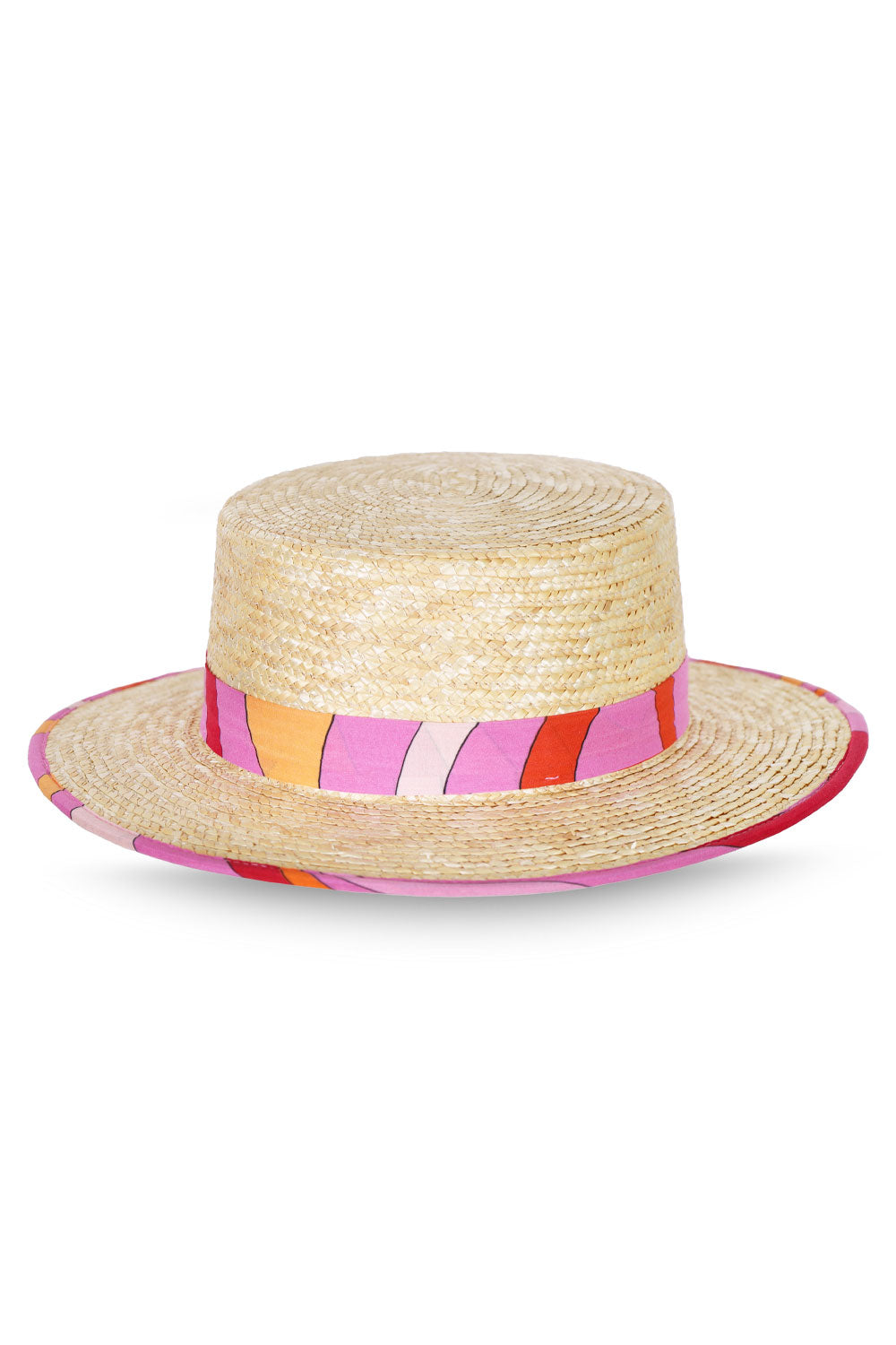 Load image into Gallery viewer, Girls Beige Straw Boater Hat
