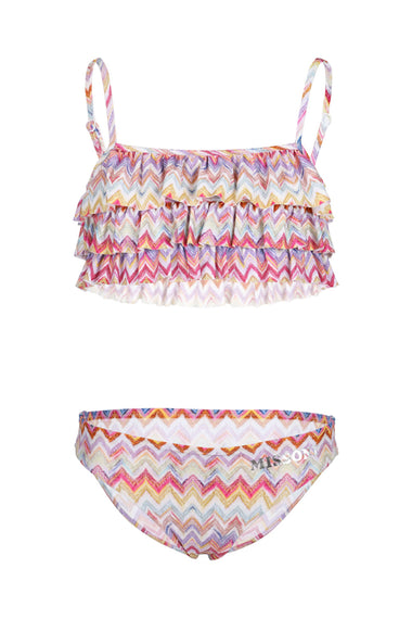 Girls Colourful Zigzag Bikini