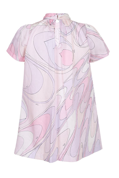 Girls High Neck Woven Dress Lilla Rosa
