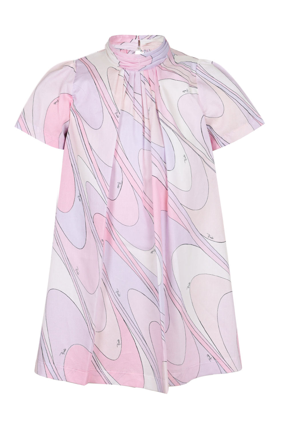 Load image into Gallery viewer, Girls High Neck Woven Dress Lilla Rosa
