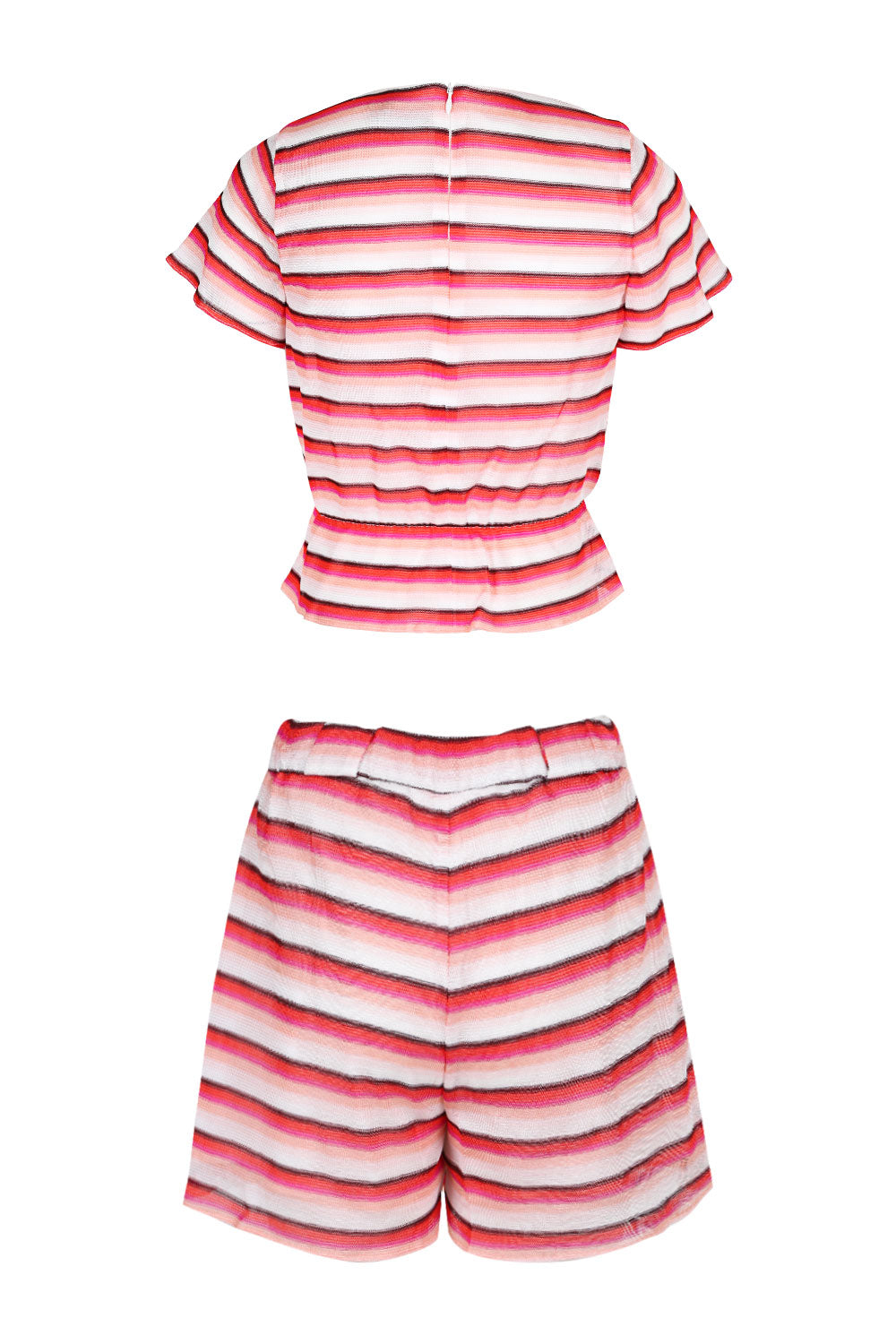 Load image into Gallery viewer, Girls Knitted Fabric Fuchsia White Suit
