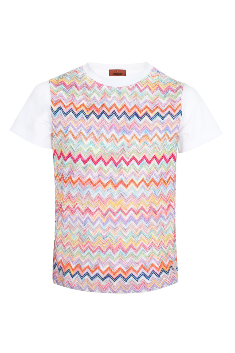 Load image into Gallery viewer, Girls Zigzag Pattern Colourful T-shirt
