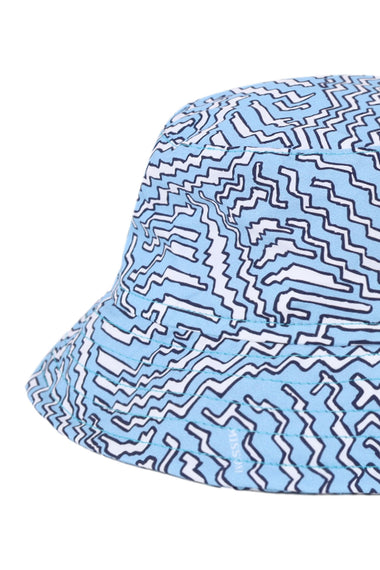 Kids Light Blue Pattern Bucket Hat
