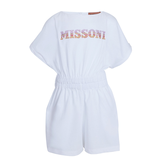 Missoni Girls Playsuit In White