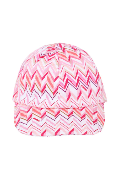 Kids Zigzag Print Ivory with Fuchsia Hat