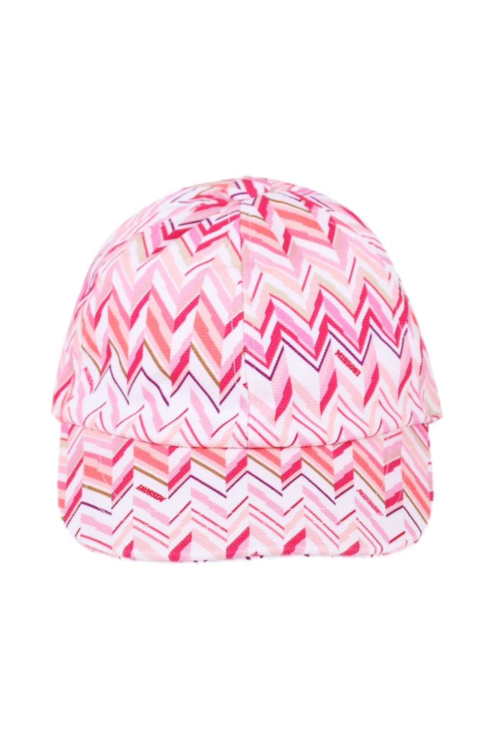 Load image into Gallery viewer, Kids Zigzag Print Ivory with Fuchsia Hat
