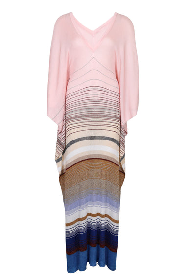 Knitted Cover Up Blue Beige