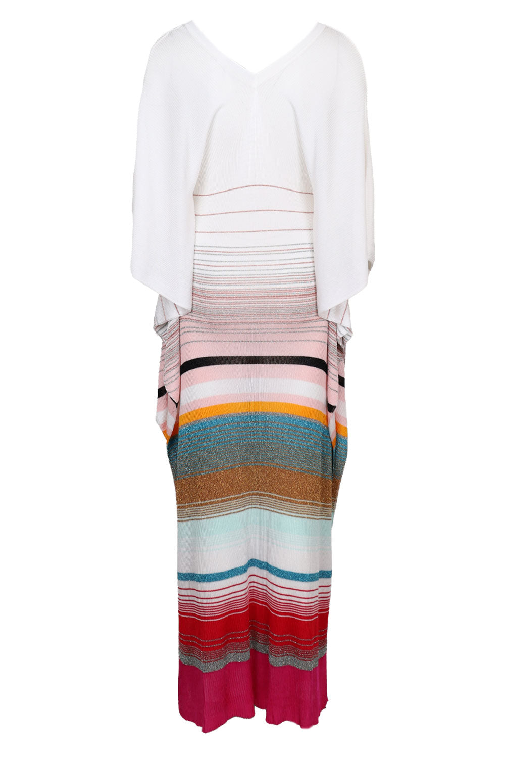 Load image into Gallery viewer, Knitted Cover Up Fuchsia White
