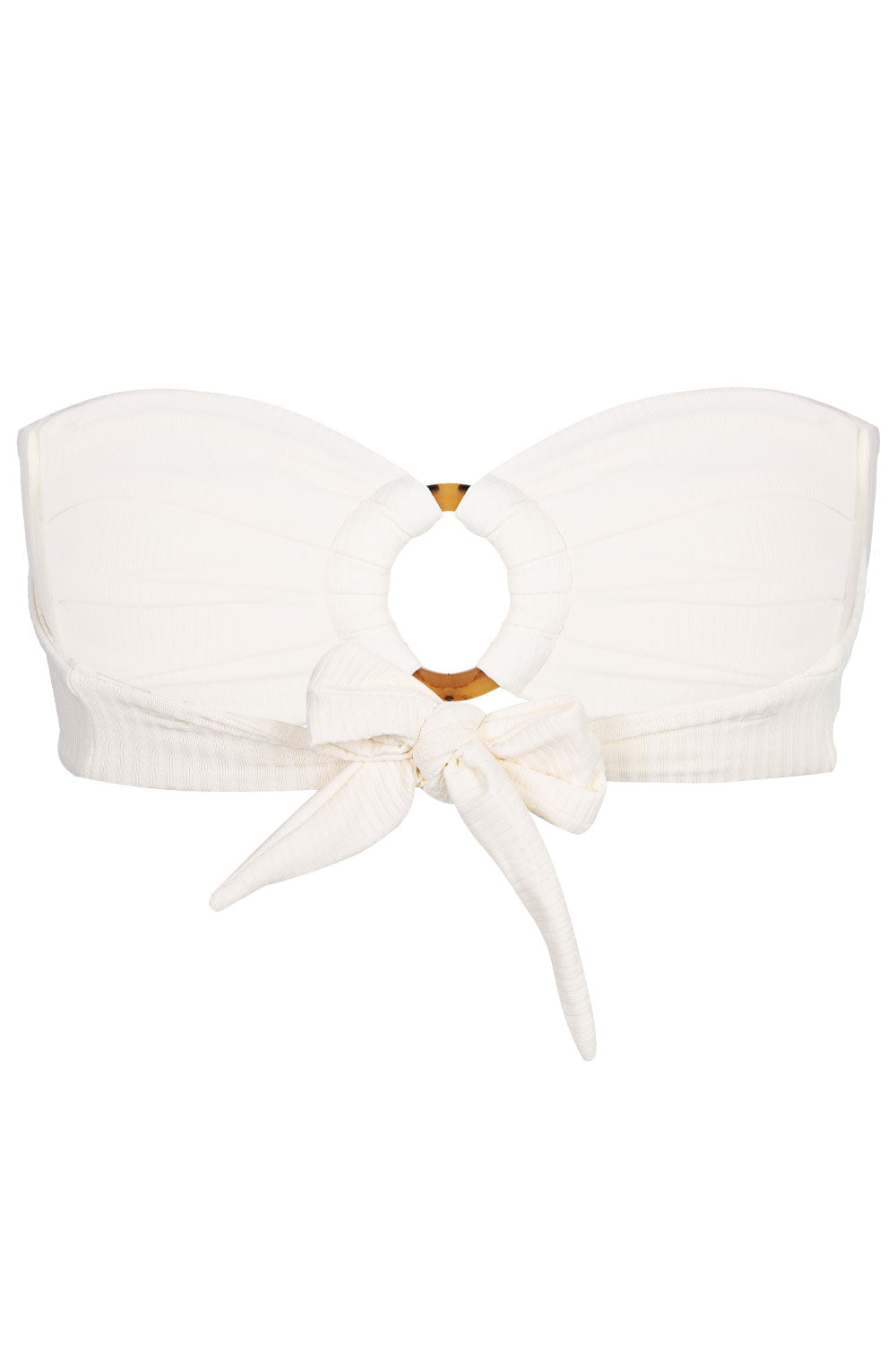 Load image into Gallery viewer, Cream Rib Tori Bandeau Top
