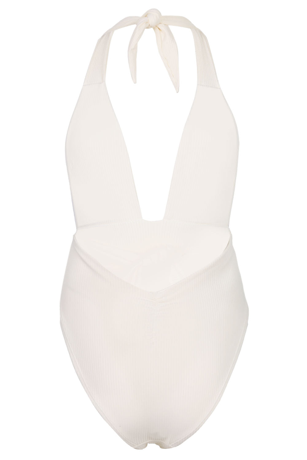 Load image into Gallery viewer, Cream Rib Tropez Tie-Up One Piece
