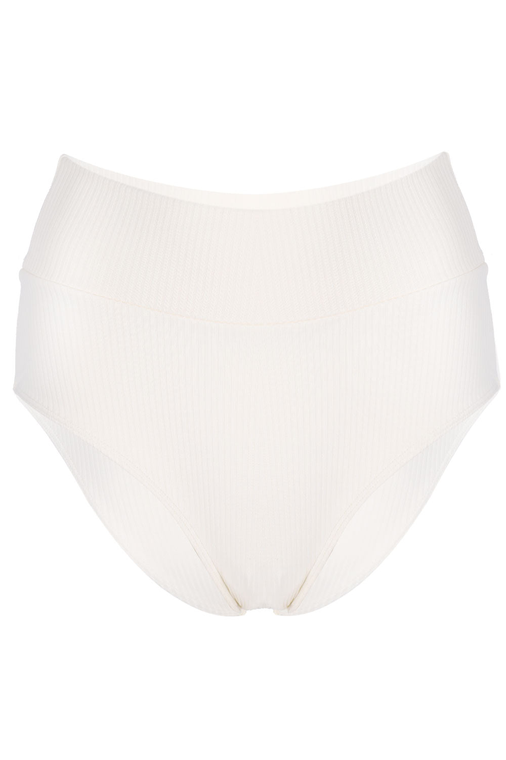 Load image into Gallery viewer, Cream Rib Added Coverage High Rise Bottom Cream

