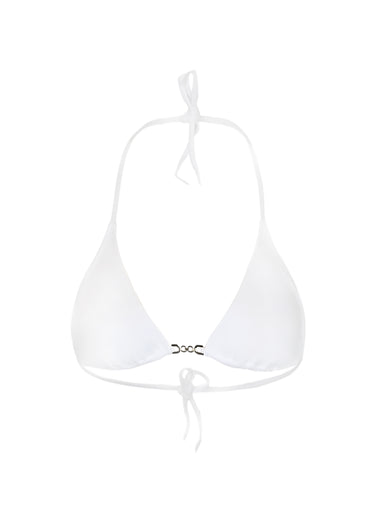 Monza Triangle Bikini Top White - Bikini Top