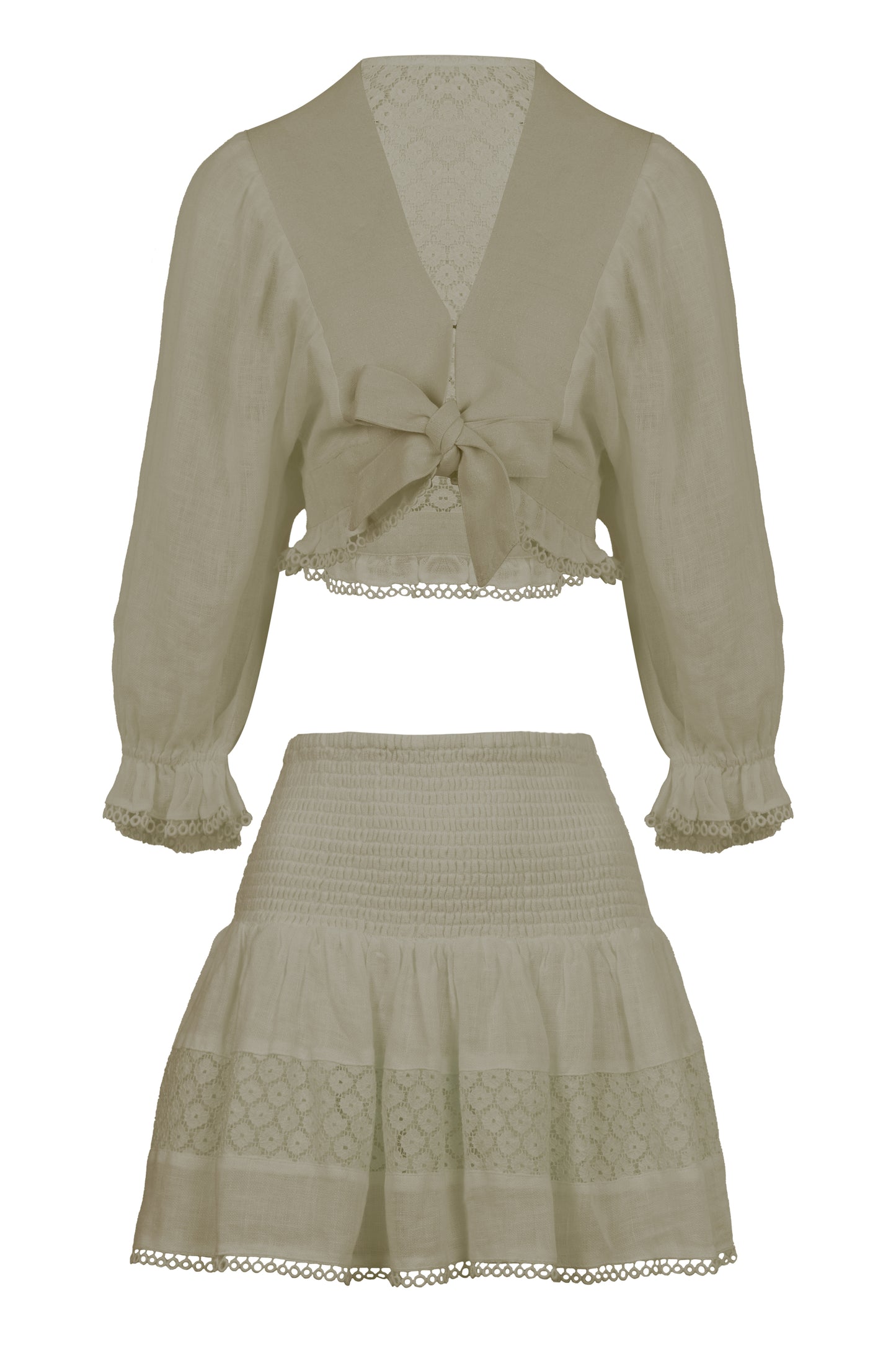 Load image into Gallery viewer, Ishaan Top and Skirt Set Taupe

