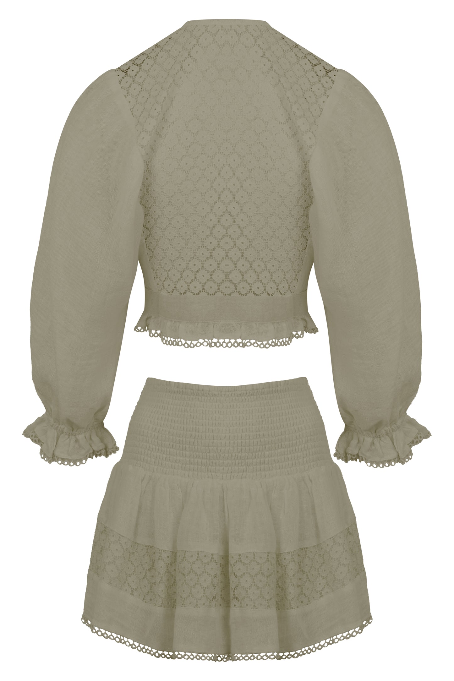 Load image into Gallery viewer, Ishaan Top and Skirt Set Taupe
