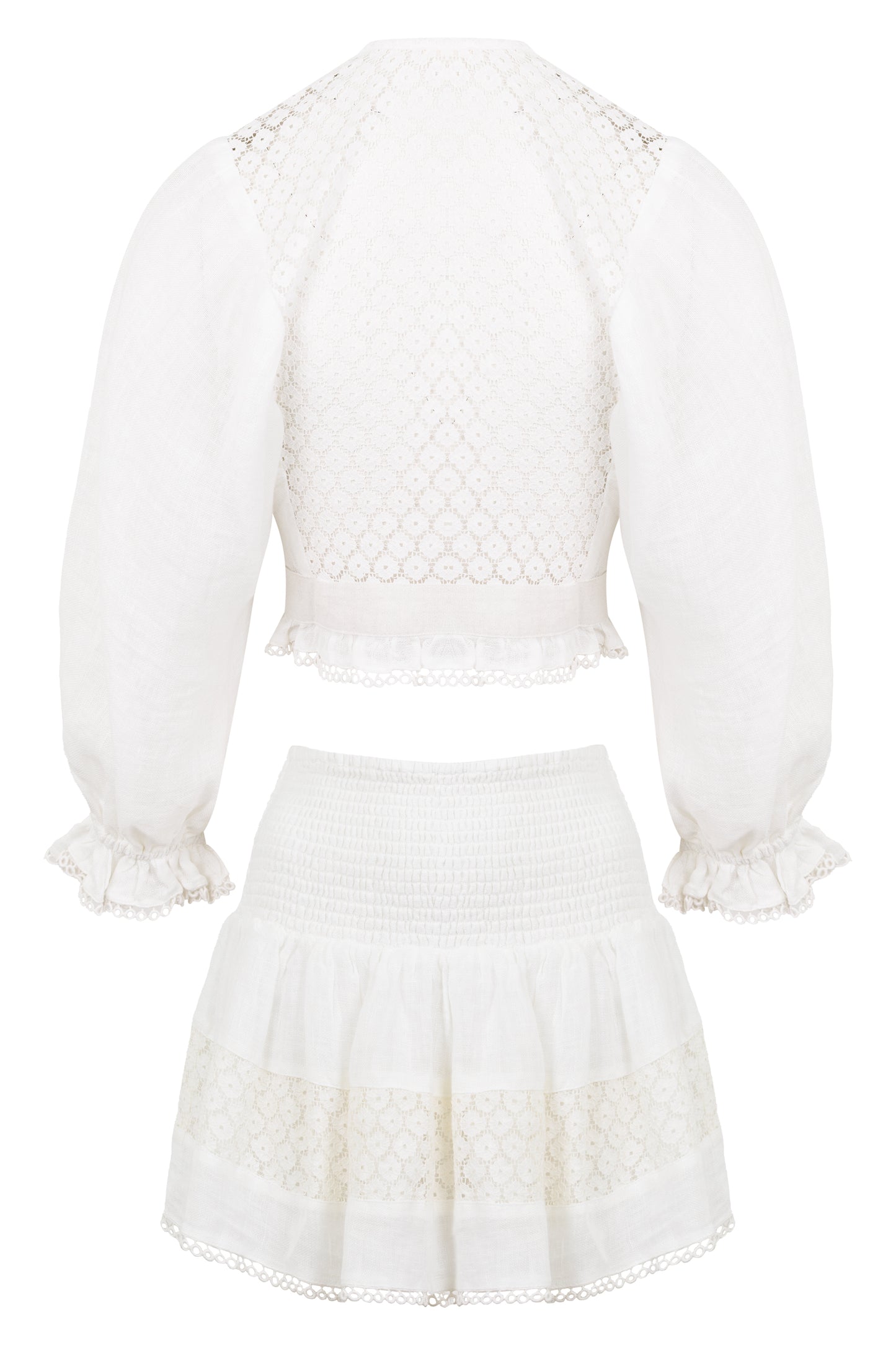 Load image into Gallery viewer, Ishaan Top and Skirt Set White
