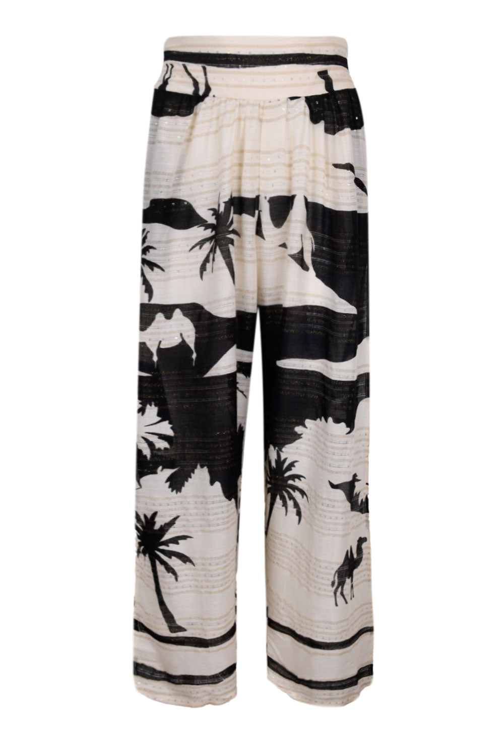 Load image into Gallery viewer, Kha Palm Trees Pant Black
